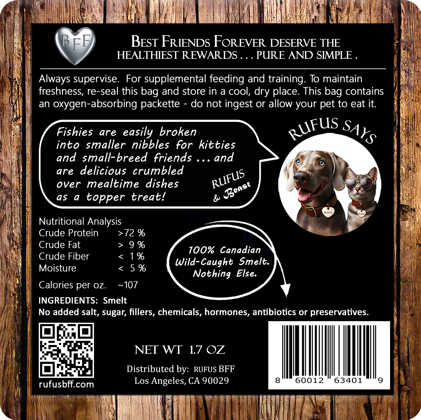 Smelt Fishies Snackers for Dogs & Cats