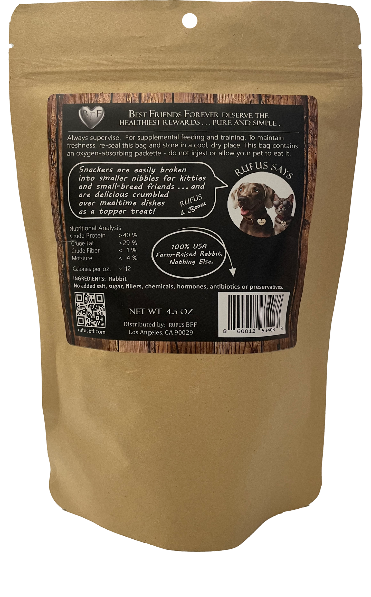 Rabbit Snackers for Dogs & Cats