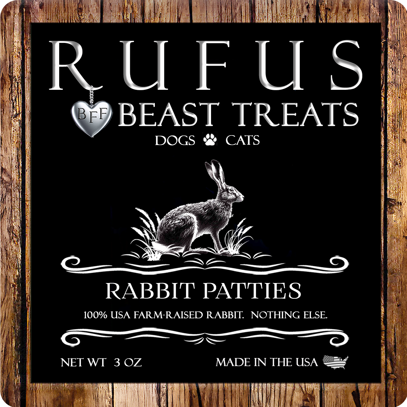 Rabbit Patties for Dogs & Cats