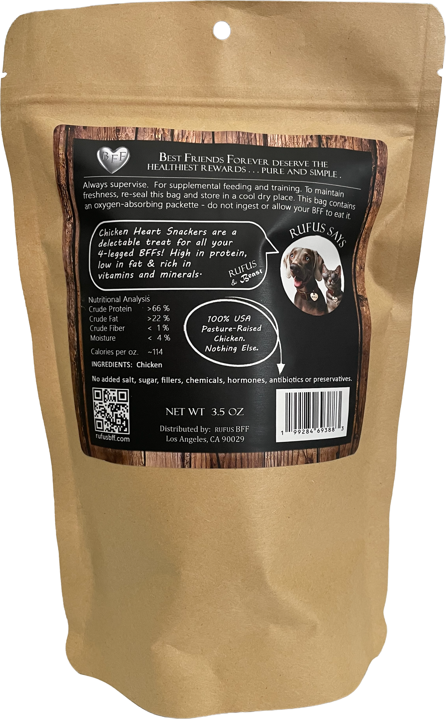 Chicken Heart Snackers for Dogs & Cats