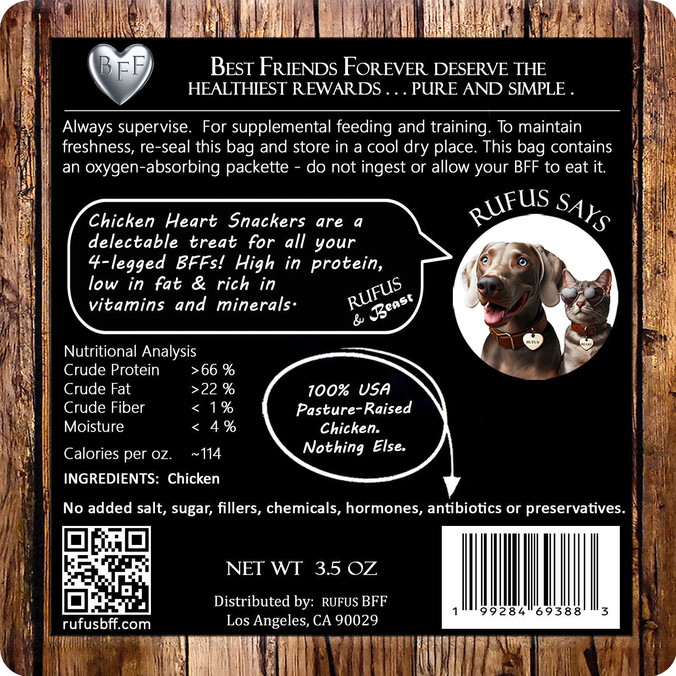 Chicken Heart Snackers for Dogs & Cats