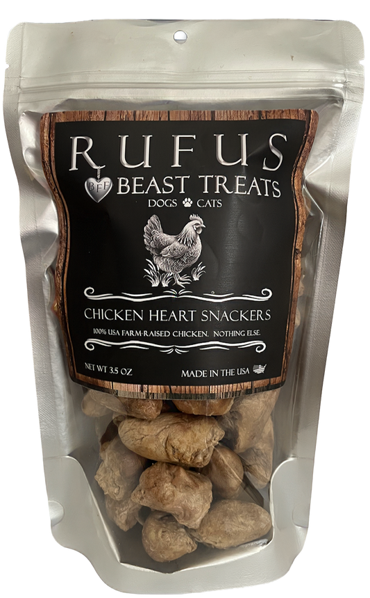 Chicken Heart Snackers for Dogs & Cats