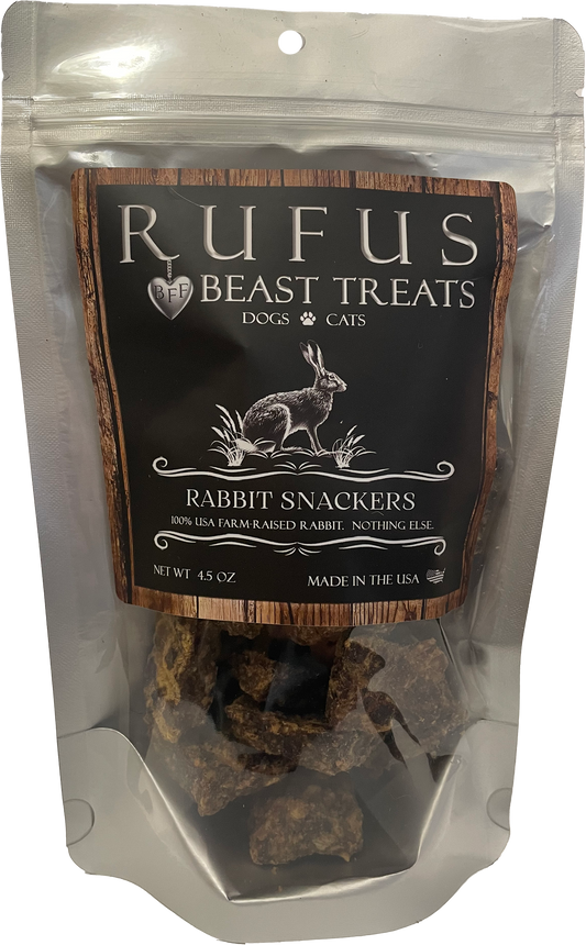 Rabbit Snackers for Dogs & Cats